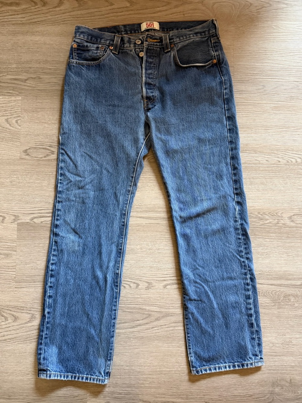 Y2K Tag Levi's 501 Button Fly - Classic Blue Wash - Size 32W 30L